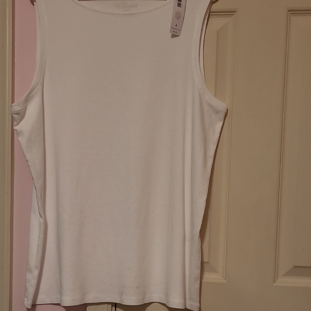 White Sleeveless Top